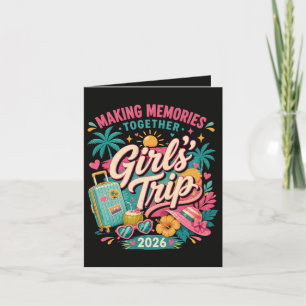 Tarjeta Festiva Viaje de chicas 2026 Creando recuerdos juntas