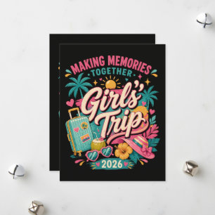 Tarjeta Festiva Viaje de chicas 2026 Creando recuerdos juntas