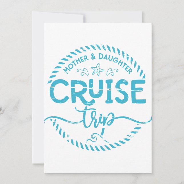 Tarjeta Festiva Viaje de crucero para la madre hija (Anverso)