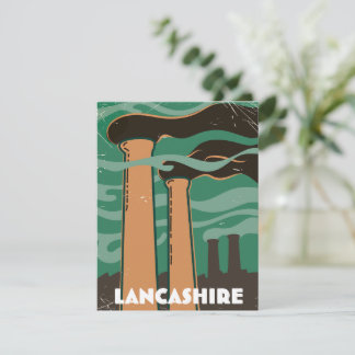 Tarjeta Festiva Viaje de la casa de chimenea de Lancashire.
