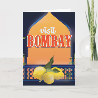 Tarjeta Festiva Viaje de la Vieja Bombay.