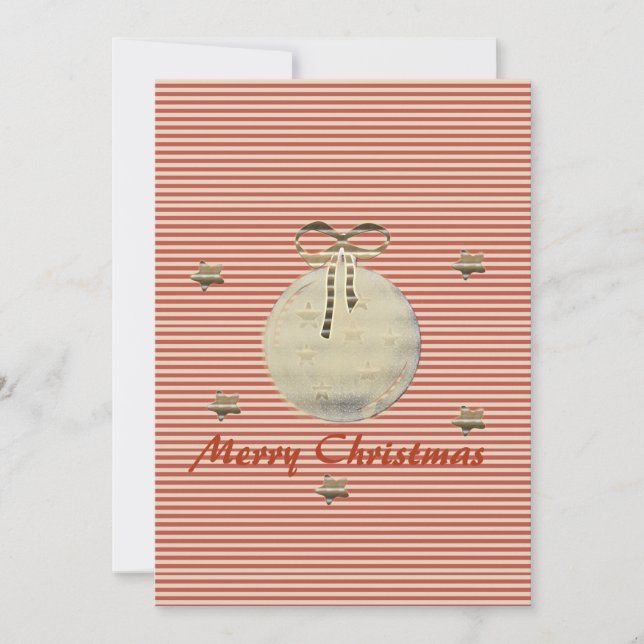 Tarjeta Festiva Viaje de vacaciones de oro retro (Anverso)