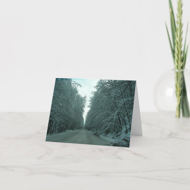 Tarjeta Festiva Viaje del invierno (Anverso)