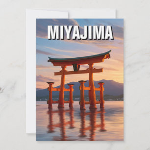 Tarjeta Festiva Viaje flotante por el santuario de Miyajima Torii