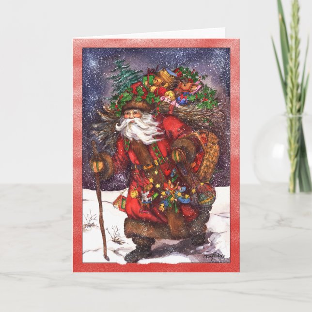 TARJETA FESTIVA VIAJE VICTORIANO (Anverso)