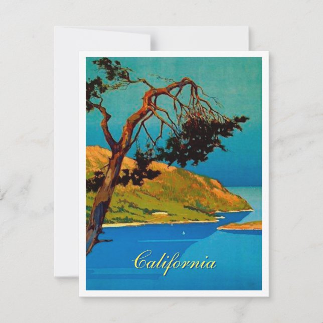 Tarjeta Festiva Viajes costeros de California (Anverso)