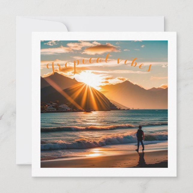 Tarjeta Festiva Vibes tropicales (Anverso)