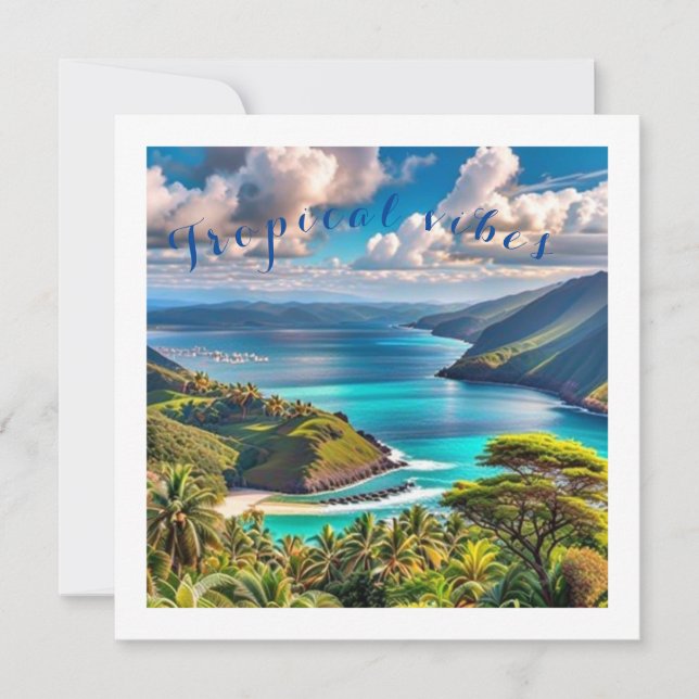 Tarjeta Festiva Vibes tropicales (Anverso)