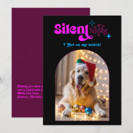 Tarjeta Festiva Vibraciones Retro Divertidas Foto Navideña Retro d