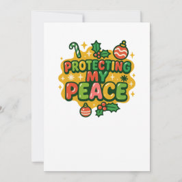 Tarjeta Festiva Vibrant Christmas “Protecting My Peace” Faith