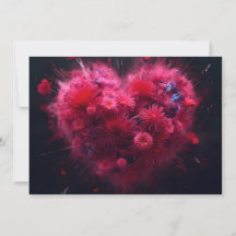 Vibrante ráfaga de corazón rosado