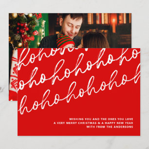 Tarjeta Festiva Vibrantes Navidades modernos Ho Ho Ho Ho Fotografí