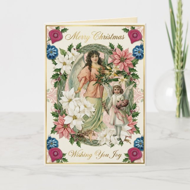 Tarjeta Festiva Victorian Christmas Sparkle (Anverso)