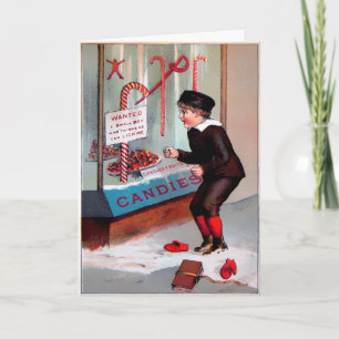 Tarjeta Festiva Victorian Creepy Lick Me