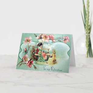 Tarjeta Festiva Victorian Valentine