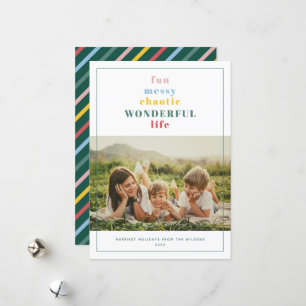 Tarjeta Festiva Vida Maravillosa Tu Texto Personalizado Foto Diver