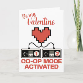 Tarjeta Festiva Videojuego en Modo Co-Op Día de San Valentín 