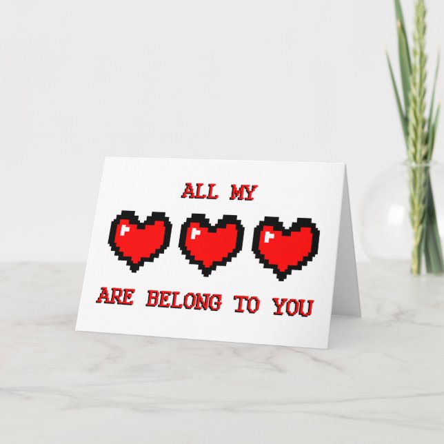 Tarjeta Festiva Videojuego Valentine (Anverso)