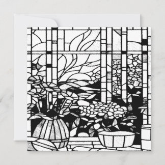Tarjeta Festiva Vidrio Pintado de Jardín