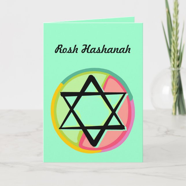 Tarjeta Festiva Vidrio Teñido - (Anverso)