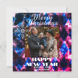 Tarjeta Festiva Vidrio teñido brumoso Foto multicolores