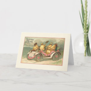 Tarjeta Festiva Vieja carta francesa de pascua Pâques