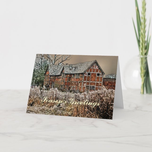 TARJETA FESTIVA VIEJA INGLATERRA (Anverso)