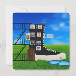 Tarjeta Festiva Vieja Madre Hubbard Notecard