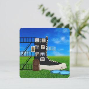 Tarjeta Festiva Vieja Madre Hubbard Notecard
