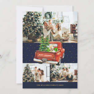 Tarjeta Festiva Viejo Camión Rojo Labrador Perro Navidades de Foto