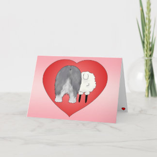 Tarjeta Festiva Viejo el día de San Valentín inglés del perro
