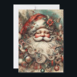 Tarjeta Festiva Viejo Jolly Santa Claus Face Presenta<br><div class="desc">Elegante tarjeta de felicitación de Navidad vintage con un cuadro de cierre de un alegre Santa Claus que muestra su cara y una gran barba esponjosa. Personalizado en la parte posterior con su mensaje y nombre. Comuníquese conmigo para obtener ayuda con su personalización o para solicitar productos adicionales de correspondencias...</div>