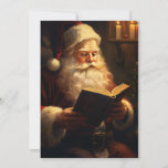 Tarjeta Festiva Viejo Santa Claus Reading<br><div class="desc">NAVIDADES de estilo ntage Tarjeta de Santa Claus leyendo un libro a la luz de las velas</div>