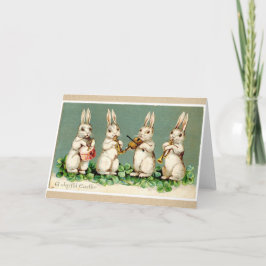 Tarjeta Festiva Viejos saludos antiguos de Pascua del vintage