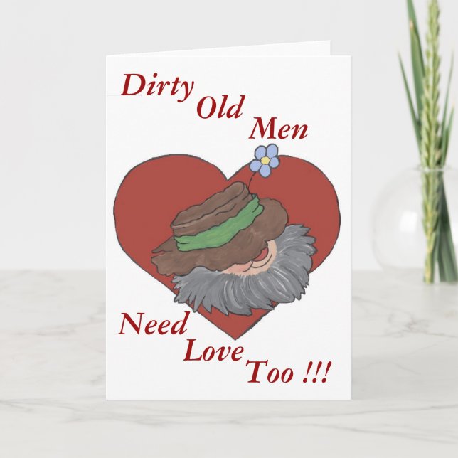 Tarjeta Festiva Viejos sucios Valentine (Anverso)
