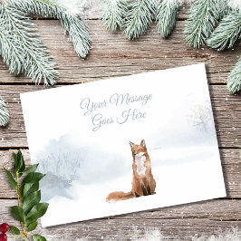 Tarjeta Festiva Viernes festivos de Navidades de invierno de Fox E