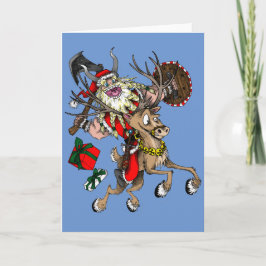 Tarjeta Festiva Viking Santa