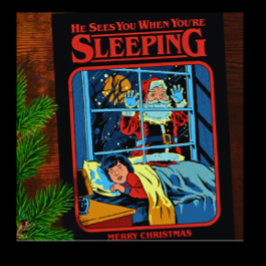 Tarjeta Festiva vin tage Card Merry Christmas santa noel