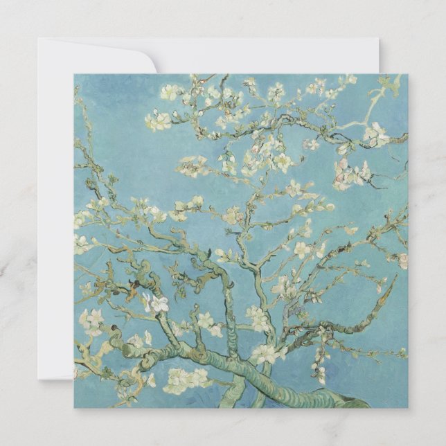 Tarjeta Festiva Vincent van Gogh - Flor de almendra (Anverso)