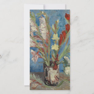 Tarjeta Festiva Vincent van Gogh - florero con los gladiolos