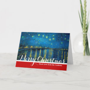 Tarjeta Festiva Vincent Van Gogh Noche estrellada sobre el Ródano