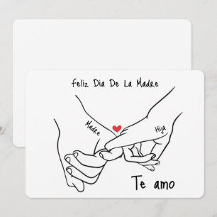 Tarjeta Festiva Vínculo Irrompible: Madre e Hija, Unidas en el Amo