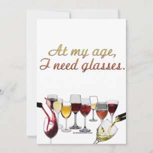 Tarjeta Festiva Vino de SlipperyJoe's Wine Glasses vino fermentado