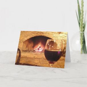 Tarjeta Festiva Vino y fuego