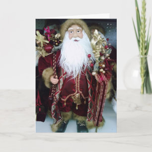 TARJETA FESTIVA VINTACIÓN SANTA HO HO