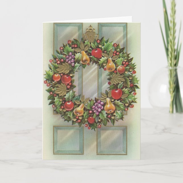 Tarjeta Festiva Vintage (Anverso)