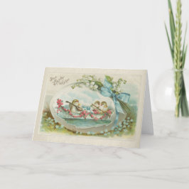 Tarjeta Festiva Vintage 1909 Baby Chicks en Pascua