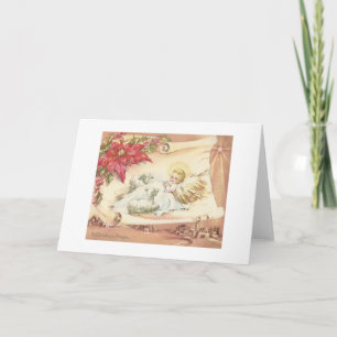 Tarjeta Festiva Vintage A Navidades Prayer