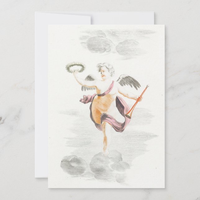 Tarjeta Festiva Vintage Angel Valentine Card (Anverso)