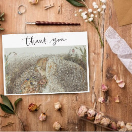 Tarjeta Festiva Vintage Art Nouveau Bridal Shower Gracias